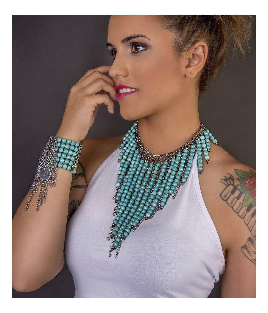 TURQUOIS WATERFALL - MEDIUM (Necklace) (SOLD-OUT)